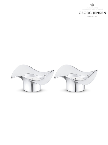 Georg Jensen Set of 2 Cobra Candle Holder (K81799) | AED326