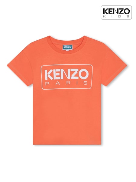 KENZO KIDS Pink Logo Short Sleeved T-Shirt (K81964) | €21.50