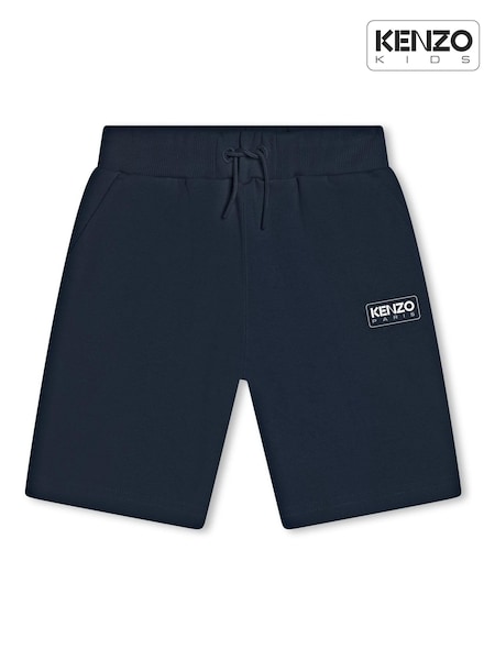 KENZO KIDS Blue Logo Jersey 100% Cotton Shorts (K81987) | 1 LEI - 241 LEI