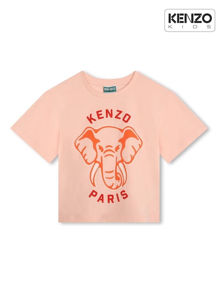 KENZO KIDS Pink Logo Short Sleeve T-Shirt (K82001) | €34 - €46