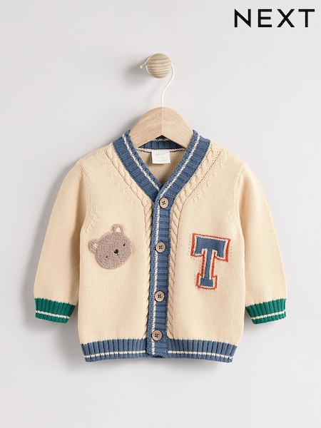 Varsity Bear - 100% Cotton Cardigan (0mths-2yrs) (K82023) | 605 Kč - 685 Kč