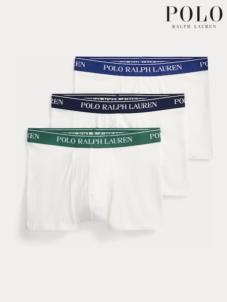 Vit - Regular Polo Ralph Lauren Classic Trunks 3 Pack