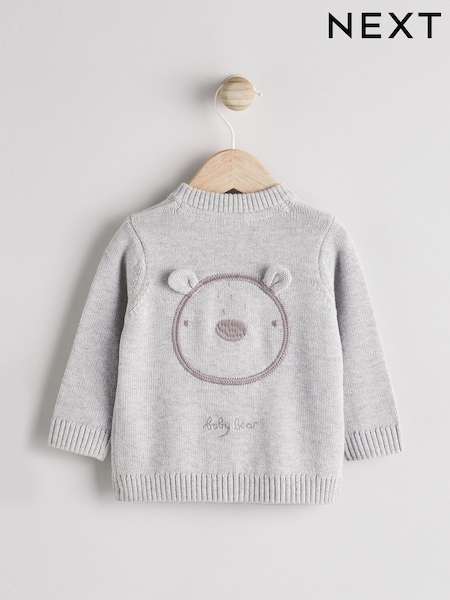 Grey Bear 100% Cotton Cardigan (0mths-2yrs) (K82054) | €16 - €18