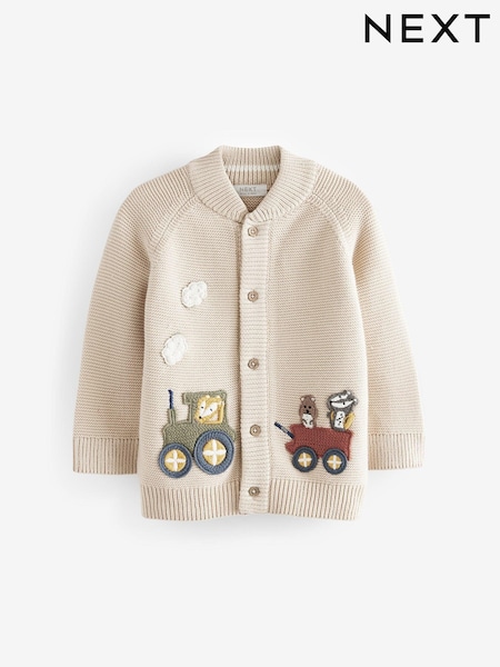 nevtralne barve Train - Character 100% Cotton Cardigan (3mths-7yrs) (K82069) | € 22 - € 27