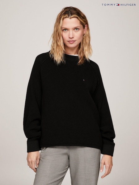 Tommy Hilfiger Black Knit Sweater (K82100) | €96