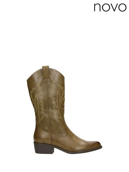 Natural - Ghete și cizme western cu vițel Novo Laci (K82163) | 175 LEI