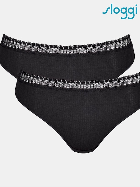 Sloggi GO Ribbed R Tai Knickers 2 Pack (K82181) | €14