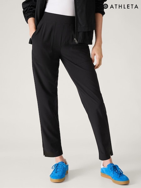 Athleta Black Brooklyn Ankle Length Utility Trousers (K82249) | €46