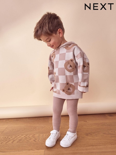 Neutral Bears Knitted Hoodie and Leggings Set (3mths-7yrs) (K82474) | R$ 255 - R$ 295