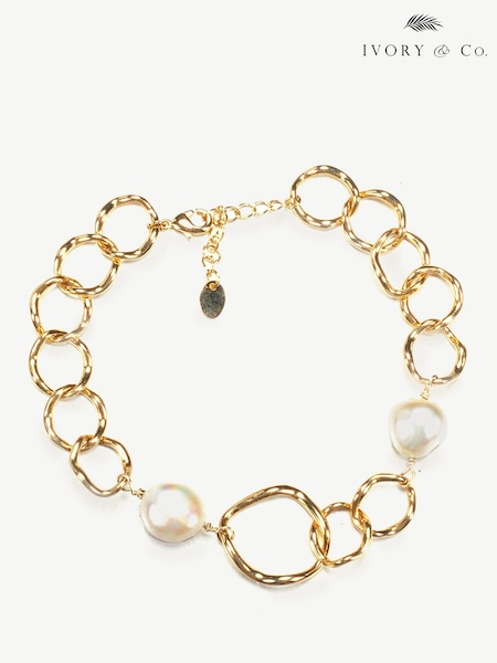 Ivory & Co Gold Caprice And Pearl Hoop Bracelet (K82730) | €60