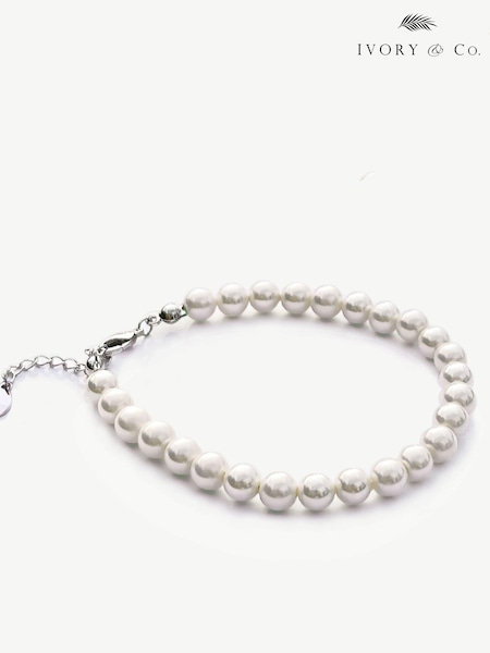 Ivory & Co Silver Manila And Pearl Classic Bracelet (K82733) | €60