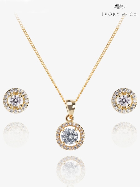 Ivory & Co Gold Balmoral Crystal Dainty Set (K82741) | R$ 495