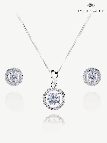 Ivory & Co Silver Balmoral Crystal Dainty Set (K82742) | R$ 495