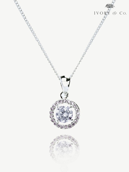 Ivory & Co Silver Balmoral Crystal Dainty Pendant (K82749) | €32