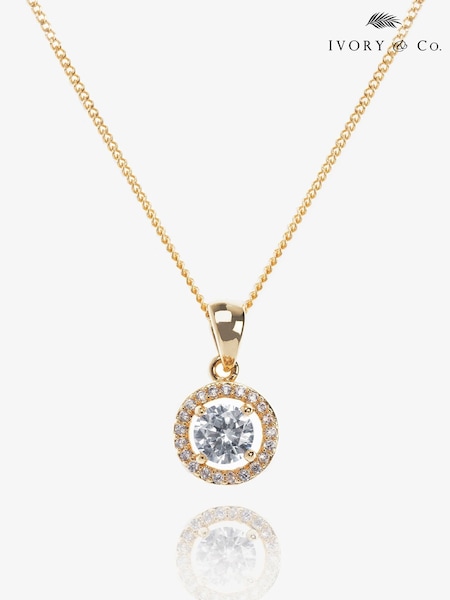 Ivory & Co Gold Balmoral Crystal Dainty Pendant (K82772) | €36