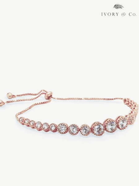Ivory & Co Rose Gold Marseille Crystal Graduating Bracelet (K82790) | €64