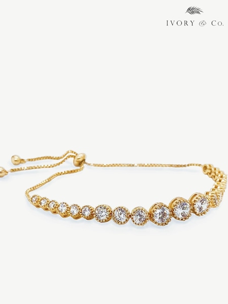 Guld - Ivory & Co Marseille Crystal Graduating Bracelet (K82792) | kr950