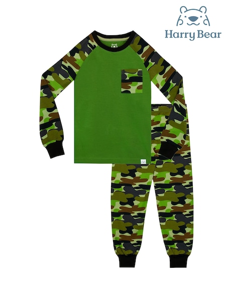 Harry Bear Green Camouflage Pyjamas - Snuggle Fit (K82993) | AED105