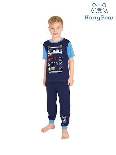 Harry Bear Blue WiFi 100% Cotton Pyjamas (K82995) | AED63