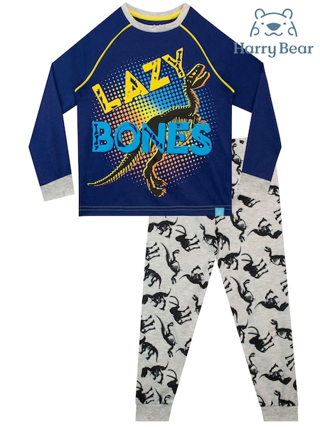 Harry Bear Grey Lazy Bones Pyjamas (K83010) | 47 QAR