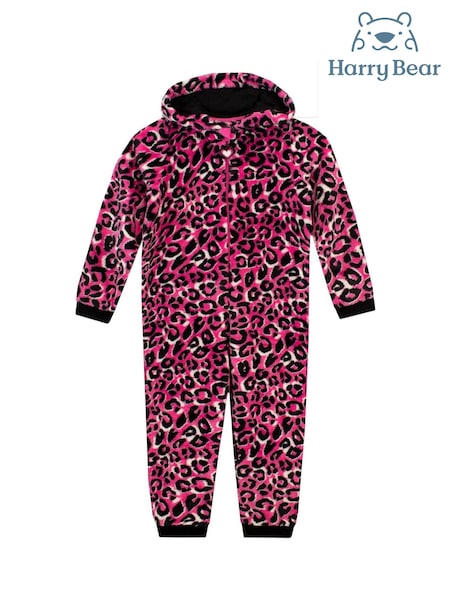 Harry Bear Leopard Print All In One Fleece (K83029) | € 27