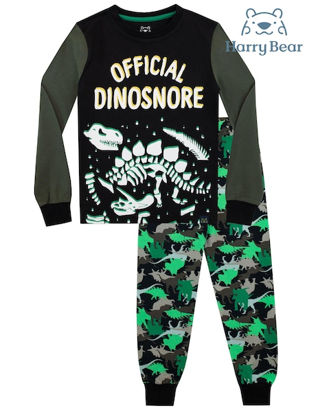 Harry Bear Green Dinosaur Snuggle Fit Pyjamas (K83043) | €12