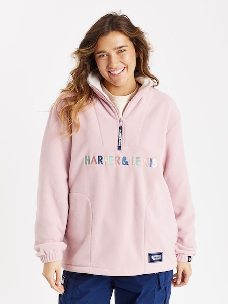 Harper & Lewis Pink Cecily 1/4 Zip Polar Fleece (K83062) | €36