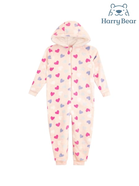 Harry Bear Hearts Fleece All In One (K83063) | 186 LEI