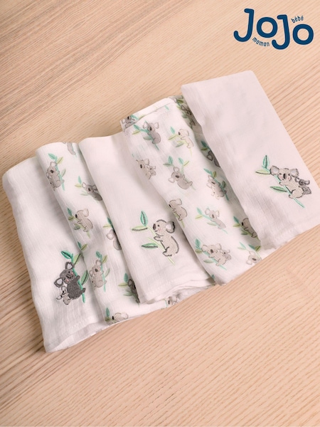 Jojo Maman Bébé 5-pack Embroidered Muslin Squares (K83069) | 29 €