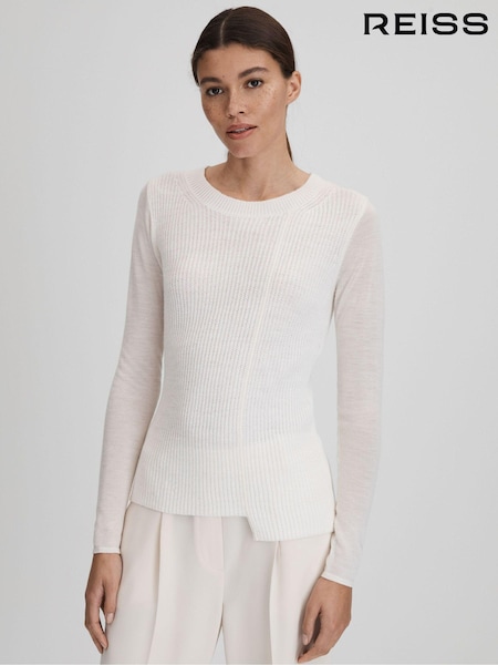 Reiss Hazel Knitted Crew Neck Top (K83169) | 1,304 LEI