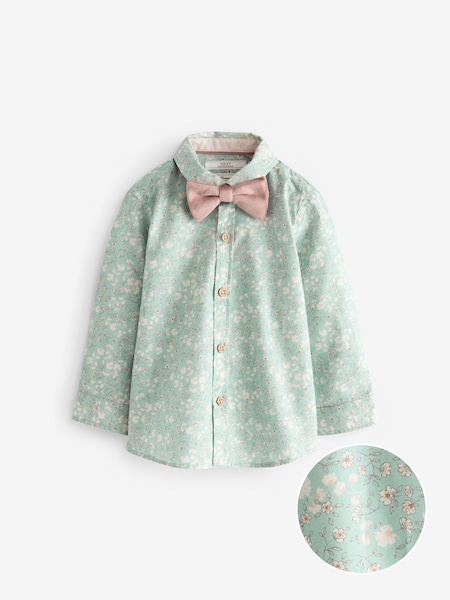 Mineral 100% Cotton Long Sleeve Shirt And Bow Tie Set (3mths-7yrs) (K83238) | AED56 - AED63