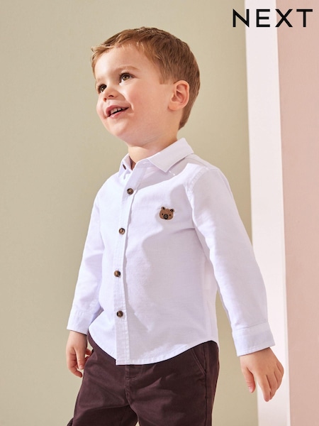 Valkoinen Hahmo- - Long Sleeve Oxford Shirt (3mths-7yrs) (K83251) | €16 - €19