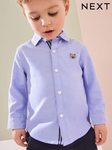 Sininen Hahmo- - Long Sleeve Oxford Shirt (3mths-7yrs) (K83254) | €16 - €19