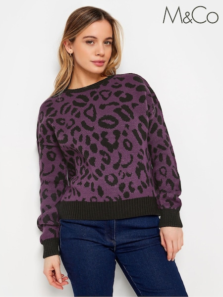 M&Co Pink Petite Bold Pink Print Jumper (K83279) | €43