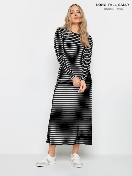 Long Tall Sally Long Sleeve Stripe Ribbed Dress (K83314) | 253 LEI