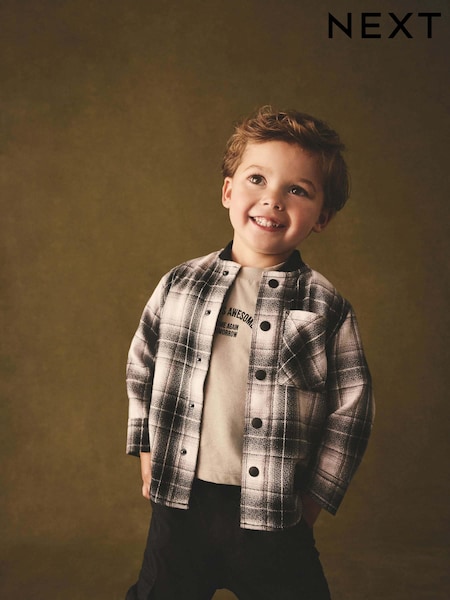 Mono Baseball 100% Cotton Long Sleeve Check Shirt and T-Shirt Set (3mths-7yrs) (K83322) | €18 - €21
