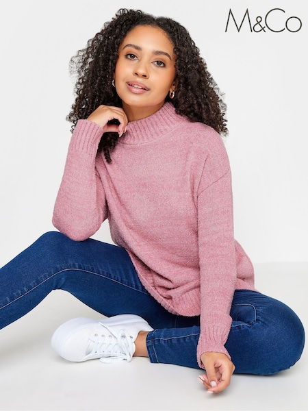 M&Co Pink Petite Turtle Neck Jumper (K83349) | €11