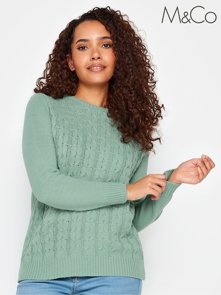 M&Co All-Over Front Cable Jumper (K83427) | 121 LEI