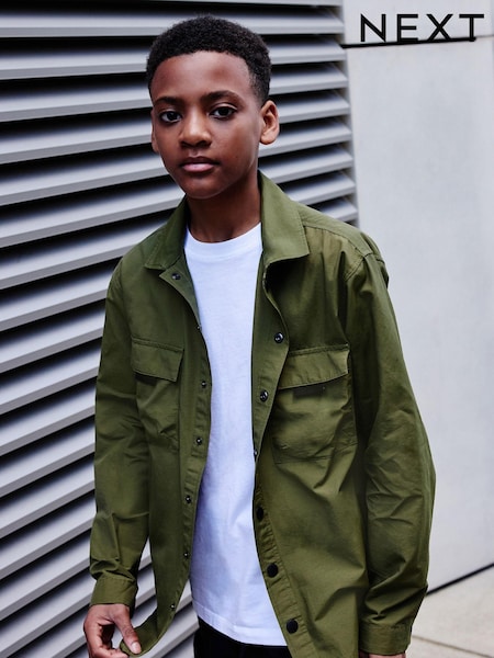أخضر - Nylon Overshirt (3-16yrs) (K83561) | ‏43 د.إ.‏ - ‏ 56‏ د.إ.