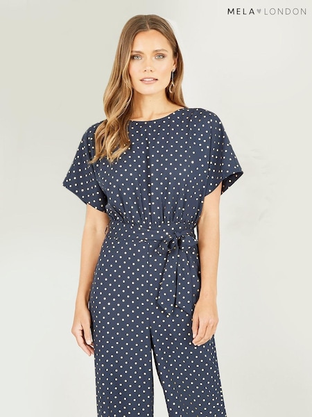 Mela Blue Spot Batwing  Jumpsuit (K83564) | €29