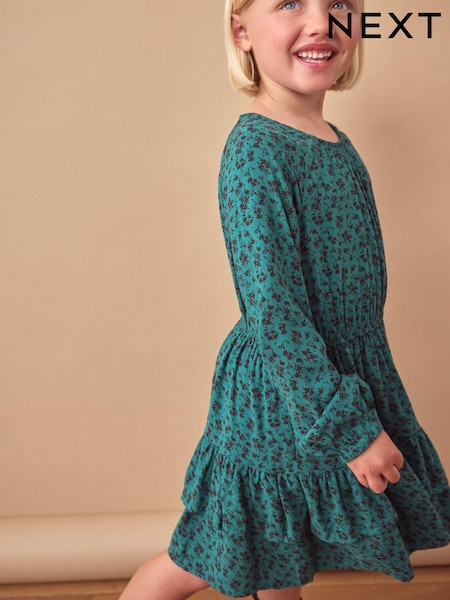 Green Ditsy Tiered Printed Dress (3-16yrs) (K83953) | €8 - €11