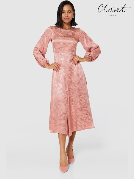 Closet London Pink Midi A-Line Dress (K83993) | €26