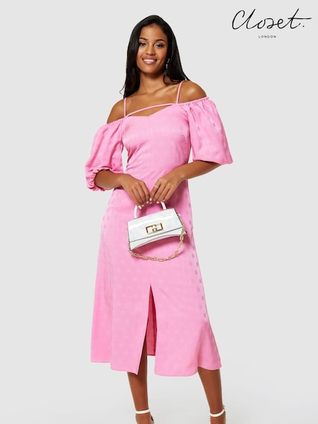Closet London Pink Midi A-Line Dress (K84000) | €65