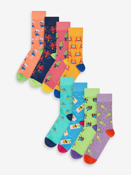 Bright Fun Pattern Socks 8 Pack (K84003) | OMR5