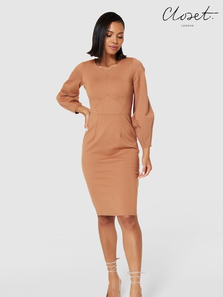 Closet London Nude Bodycon Dress (K84032) | €41.50