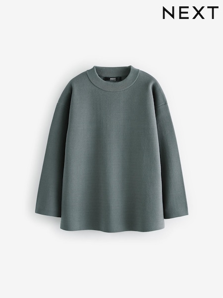 Mineral Grey Crew Neck Knitted Jumper (3-16yrs) (K84064) | €16 - €21