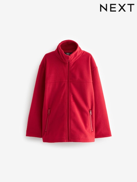 Red Zip-Up Fleece Jacket With Pockets (3-16yrs) (K84089) | 350 UAH - 597 UAH