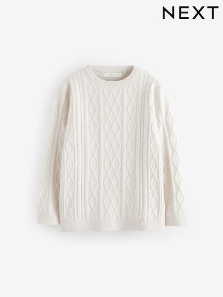Ecru Cream Cable Knit Jumper (3-16yrs) (K84128) | €10.50 - €13