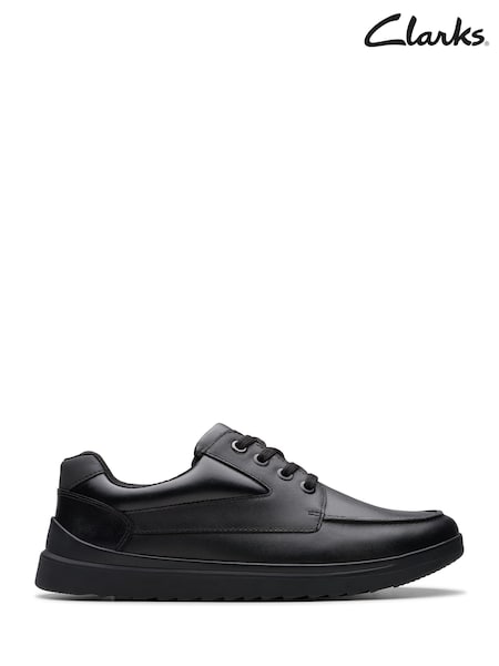 Clarks Black Standard Fit (F) Leather Keelan Flare Shoes (K84214) | 330 zł - 340 zł