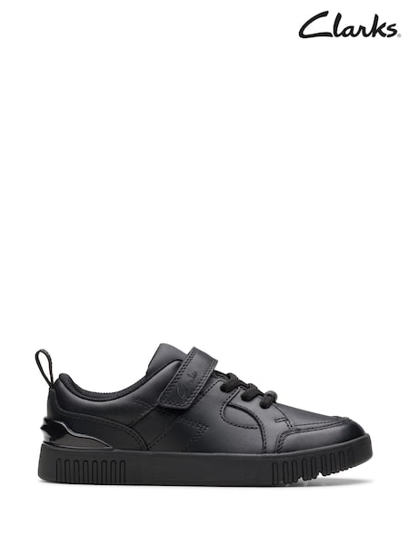 Clarks Black Wide Fit (G) Leather Oslo Flare Shoes (K84253) | €32